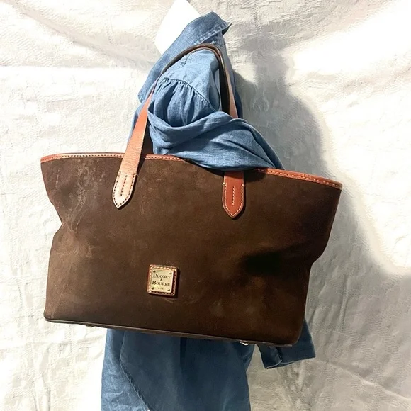 Dooney & Bourke Suede Tote Bag - REHAB PIECE - Picture 8 of 9